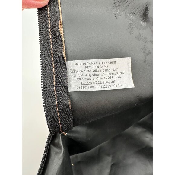 Victoria Secret PINK Rose Gold Lunch Box Never Used Zip Up Logo - Picture 4 of 5